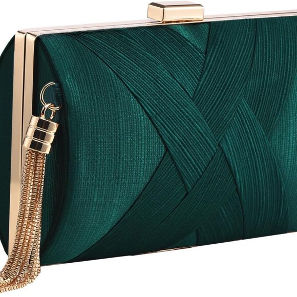 Clutch Purses For Women Tassel Evening Clutch bag Cross Body & Shoulder Bag For - Picture 1 of 6
